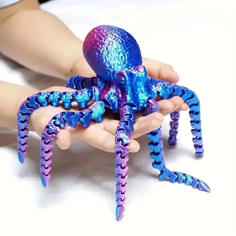 Pulpo articulado: juguete antiestrés flexible impreso en 3D