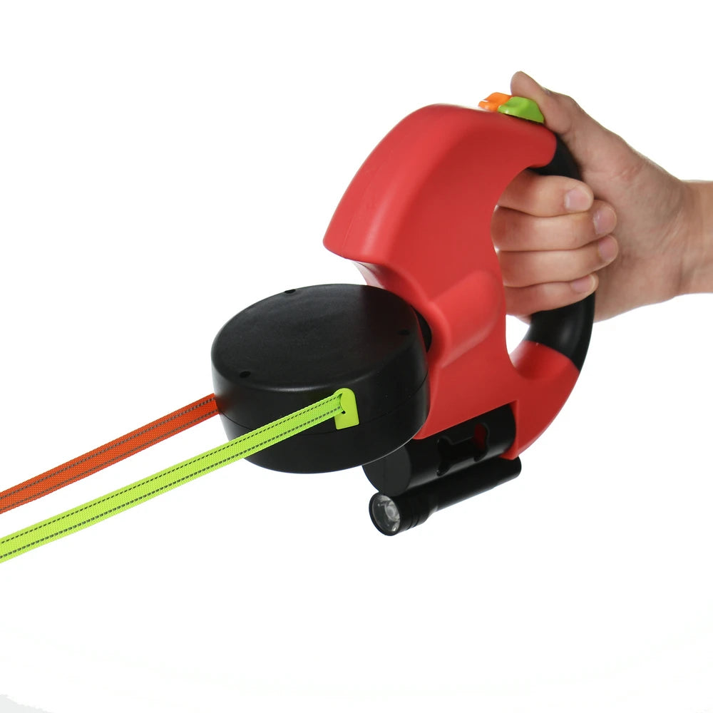 Correa retráctil doble para dos perros pequeños – 3m reflectante