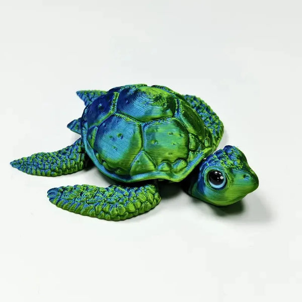 Figura de tortuga marina articulada – Juguete antiestrés impreso en 3D