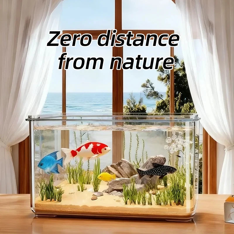 Mini acuario de escritorio – Kit de inicio para peces Betta