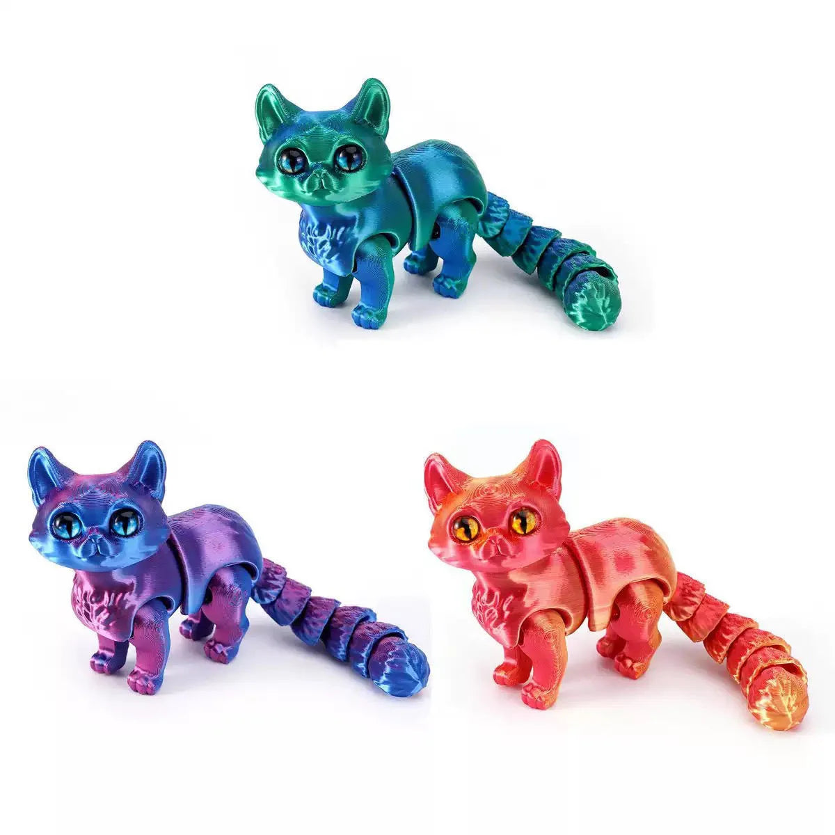 Figuras de gato articuladas – Lindos gatitos antiestrés impresos en 3D