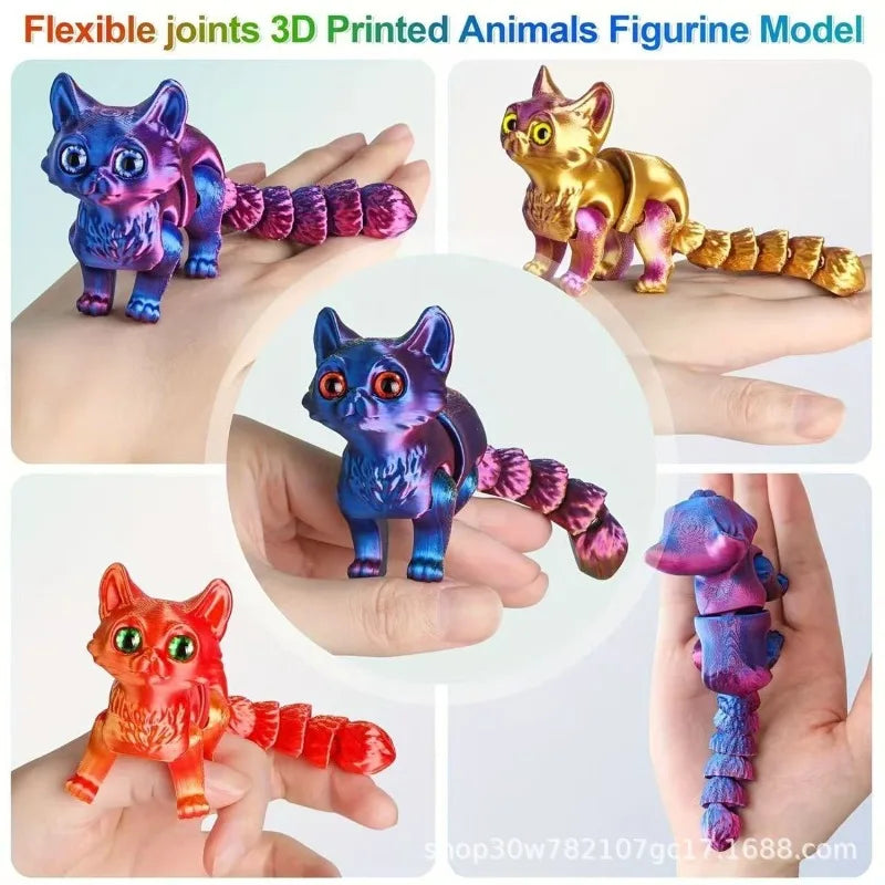 Figura de gato articulado – Gatito articulable impreso en 3D