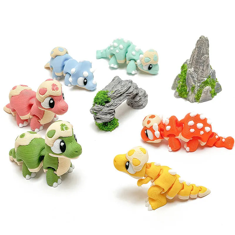 Mini dinosaurio en cáscara de huevo – Juguete articulado impreso en 3D