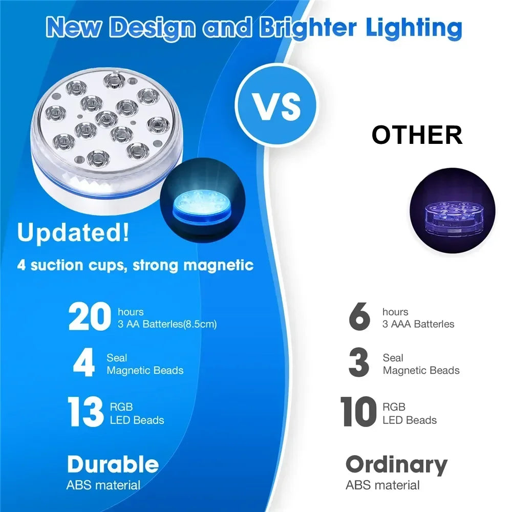 Luz sumergible para acuario de 13 LED