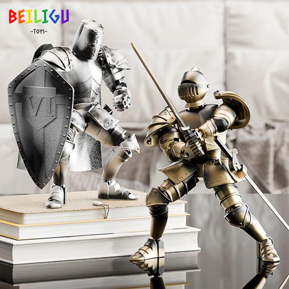 Figura de acción de caballero medieval: guerrero articulado multiarticulación