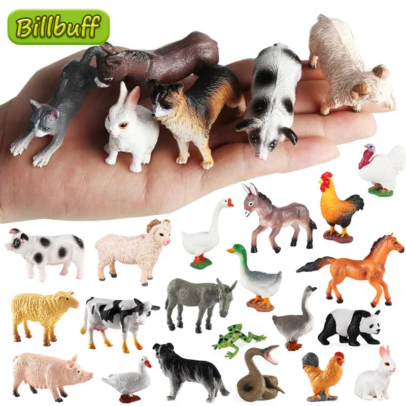 Figuras de animales de granja: set de 12 piezas