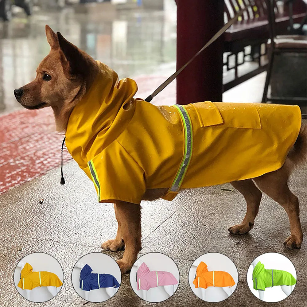 Chubasquero impermeable con capucha para perro – Estilo capa