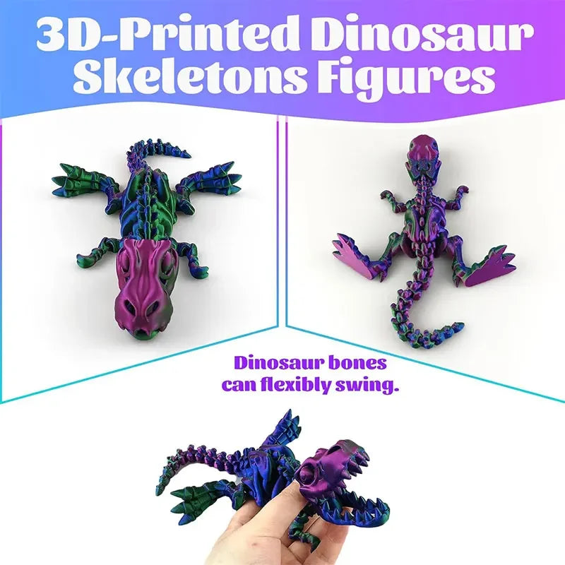 Figura de dragón dino – Modelo impreso en 3D con movimiento libre