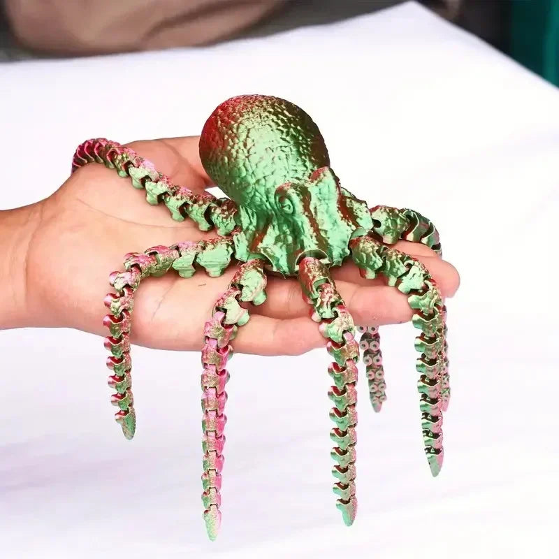 Pulpo articulado: juguete antiestrés flexible impreso en 3D