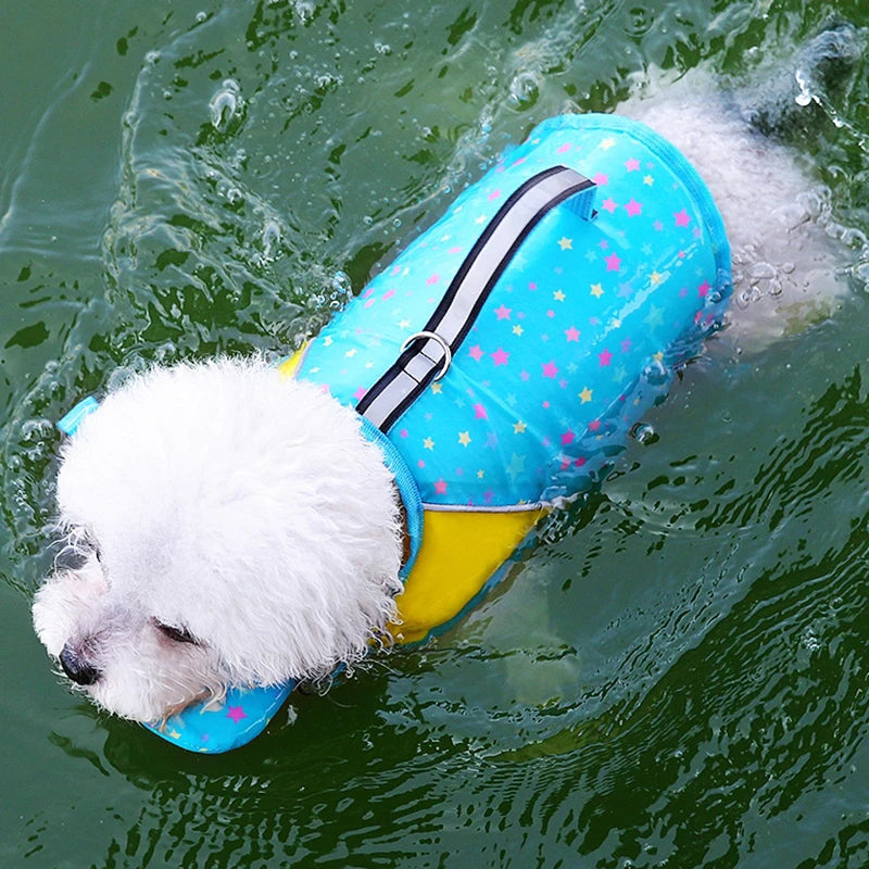 Chaleco salvavidas para perros con asa de rescate – Chaleco flotador de alta visibilidad