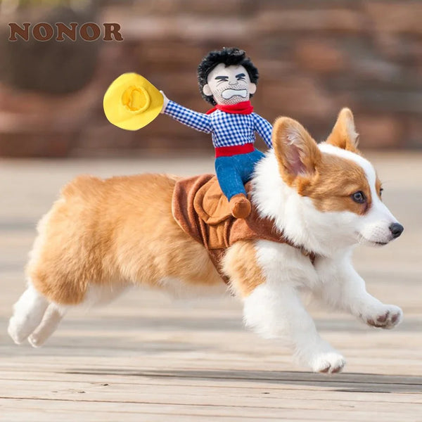 Disfraz de Halloween de vaquero para perro: divertido atuendo para mascota