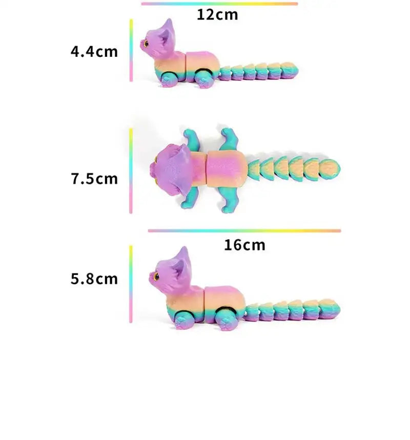 Figuras de gato articuladas – Lindos gatitos antiestrés impresos en 3D