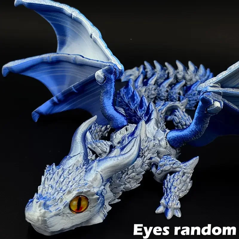 Figura de dragón alado: juguete inquieto articulado impreso en 3D