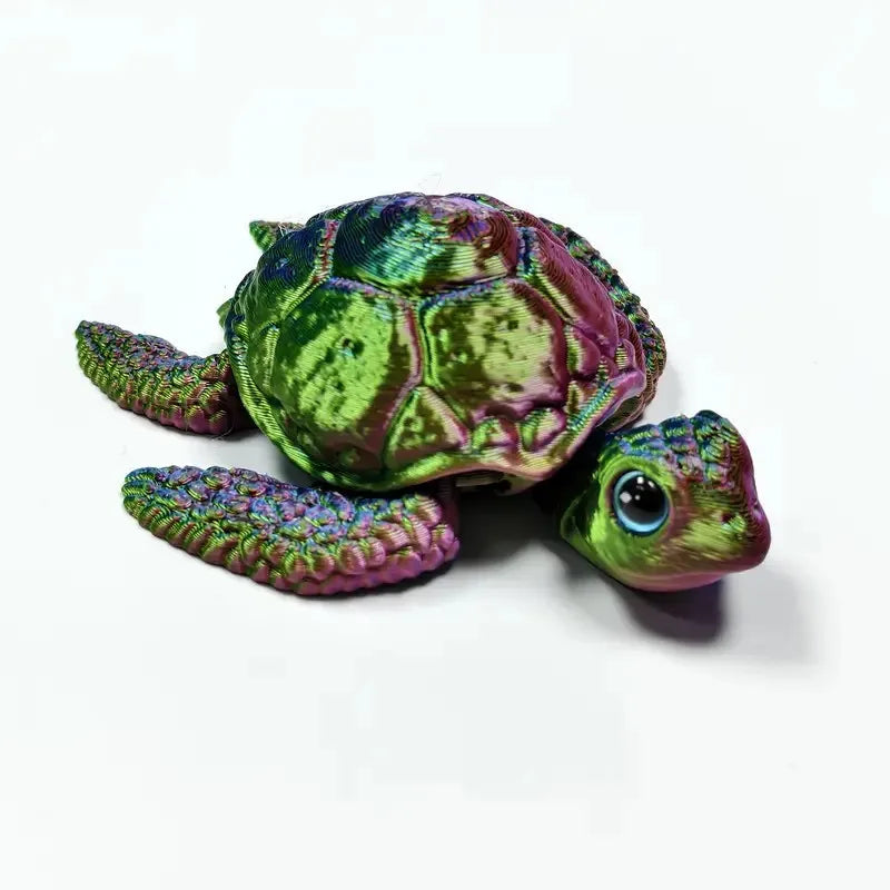 Figura de tortuga marina articulada – Juguete antiestrés impreso en 3D