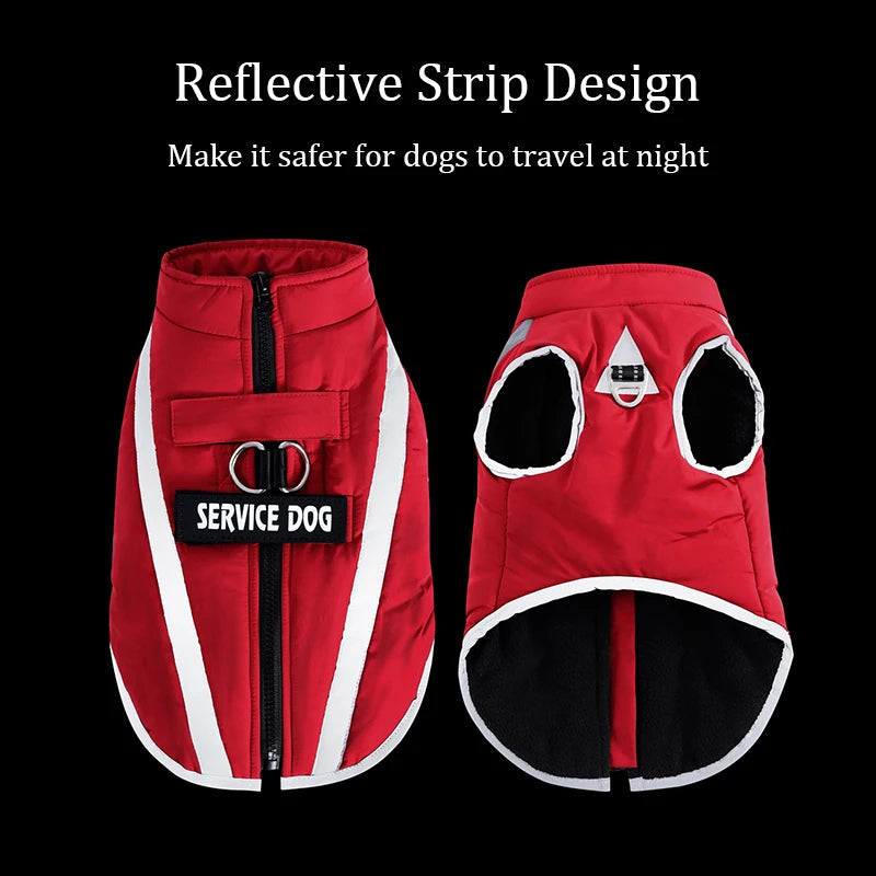 Abrigo de invierno para perro, impermeable y con forro polar