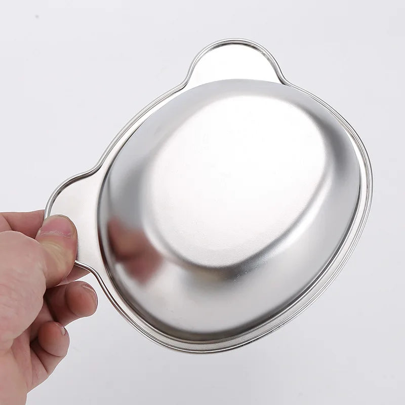 Comedero elevado e inclinado de acero inoxidable para gatos