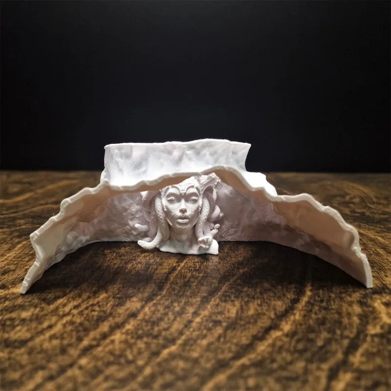 Decoración de acuario con forma de cabeza de Medusa