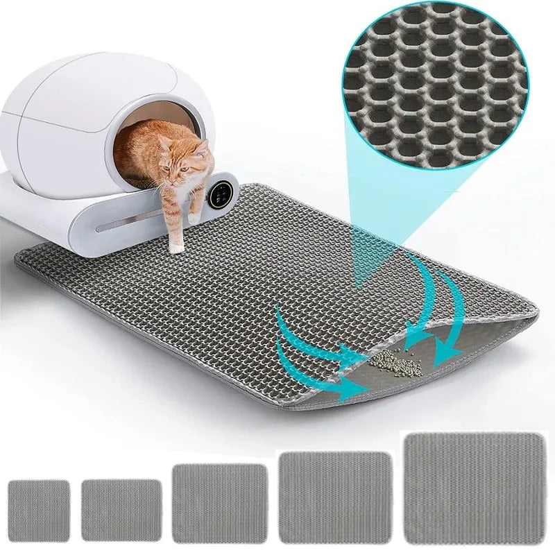 Tapete de alta resistencia para atrapar arena de gato, impermeable