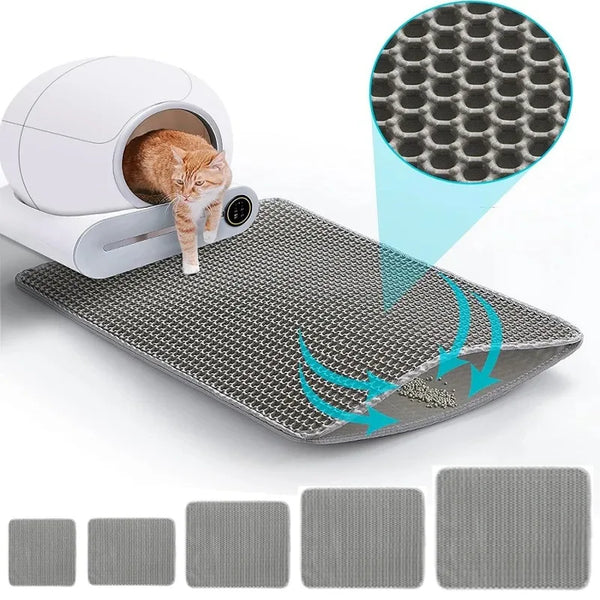 Tapete de alta resistencia para atrapar arena de gato, impermeable