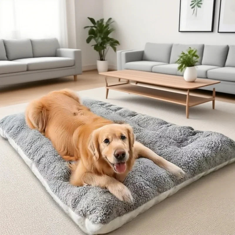 Sofá cama calmante de felpa para perros: extra grueso y lavable