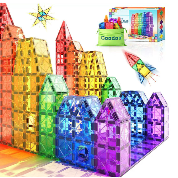 Set de construcción STEM de piezas magnéticas - Juguete de aprendizaje Montessori