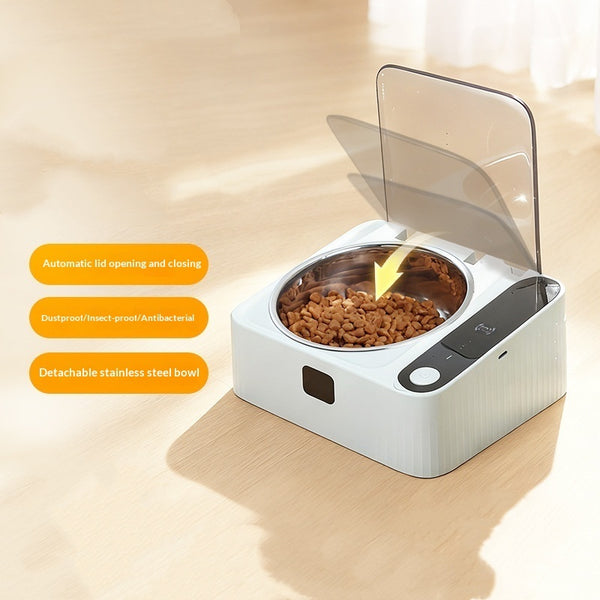 Comedero inteligente para gatos: alimentador para mascotas con apertura automática de tapa